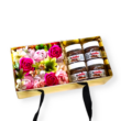 BoxEnjoy - arany box ajándékdoboz rózsaszín szappanrózsával - Nutella-val