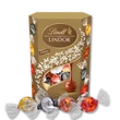 BoxEnjoy -  kocka desszert doboz - szappanrózsa, LINDOR Assorted Tej-, Fehér- És Étcsokoládé Válogatás Lágyan Olvadó Töltelékkel 200 g és Törley Gála Száraz Pezsgő 0,2 l