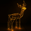 Led mozgó fejű rénszarvas, világító karácsonyi szarvas, 115 cm - meleg fehér