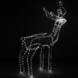 Led mozgó fejű rénszarvas, világító karácsonyi szarvas, 115 cm - hideg fehér