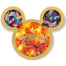 BoxEnjoy - MICKEY krém színű desszert doboz - szappanrózsával és Happy Moments mini mixxel