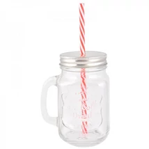 Bögre tetővel és szívószállal 450ml