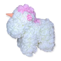 Cuki rózsa unikornis, candy egyszarvú díszdobozban - 25 cm - fehér