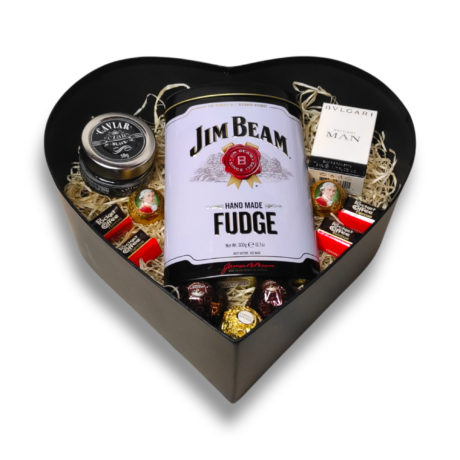 BoxEnjoy for Him - fekete szív box - Jim Beam Fudge